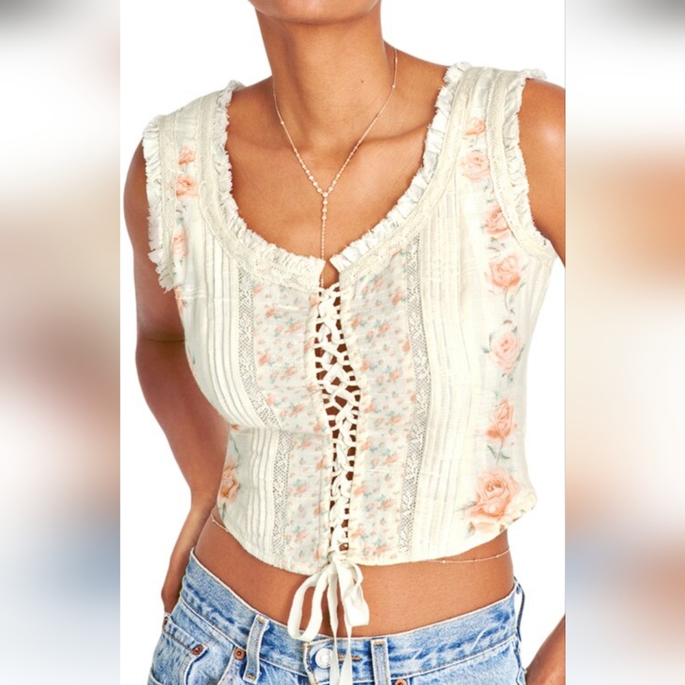 LoveShack Fancy Corvelle Bustier Top